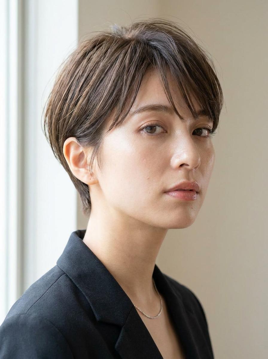 Tomboy-inspirierter Kurzhaarschnitt – moderne Frisur für kurze Haare